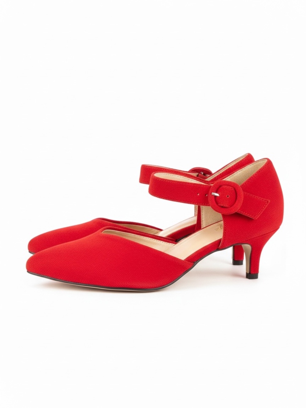 Ribongz Red Mary Jane Kitten Heel Pumps - Women's Dress Shoes New